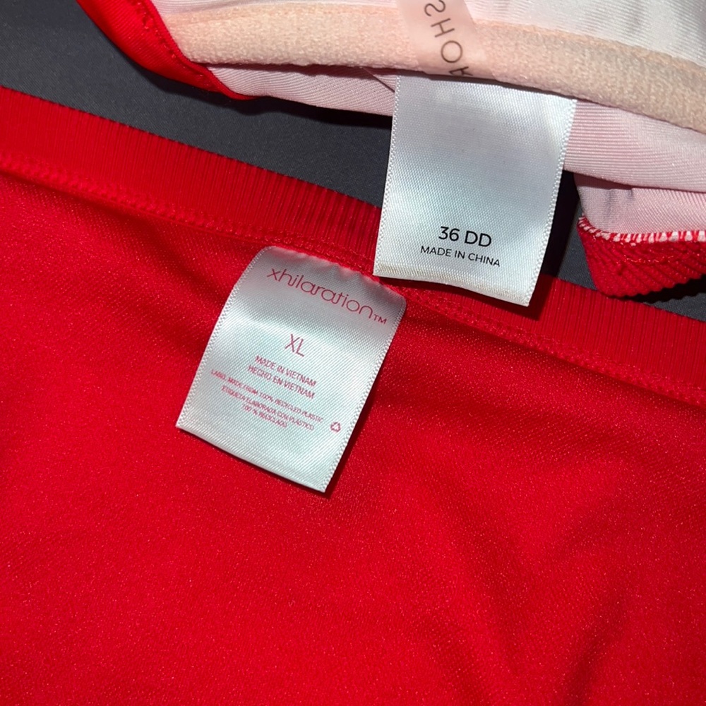 red target bathing suit